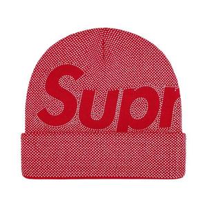 Шапки-бини Supreme Studded Knockout Big Logo Beanie 'Red'