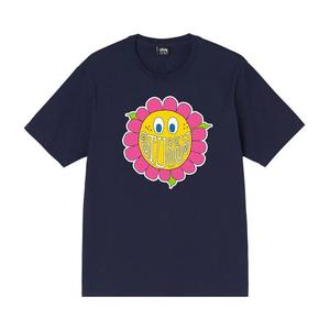 Футболка Stussy Happy Flower T-Shirt 'Navy'