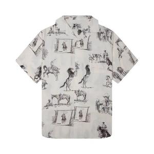 Рубашки на пуговицах One Of These Days Charcoal Montage Camp Shirt 'Bone'