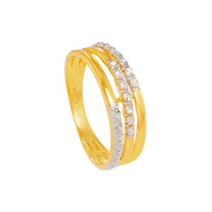 HABIB 916/22K Желтое и Белое Золотое Кольцо 6200173YW