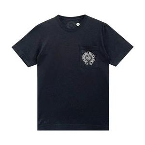 Футболки с коротким рукавом Chrome Hearts Las Vegas Exclusive Horseshoe Logo Pocket T-Shirt 'Black'