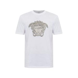 Футболка с декором Medusa и кристаллами