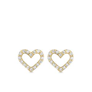 Серьги Open Heart из желтого золота с бриллиантами
