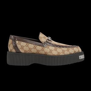 Лоферы Gucci Horsebit Creeper Loafer 'GG Canvas - Beige Ebony'