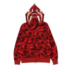 Худи на молнии BAPE Color Camo Double Shark Full Zip Hoodie 'Red'