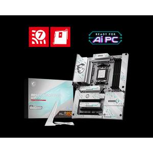 MSI B850 GAMING PLUS WIFI PZ ATX материнская плата с обратным подключением (DDR5) / Белая