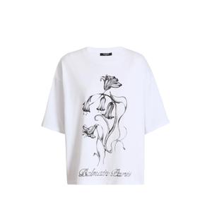Футболка с принтом Balmain Flower