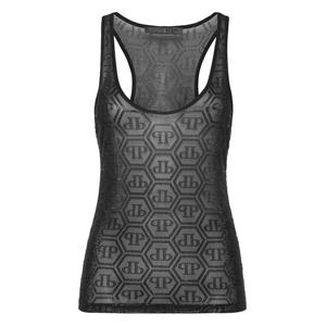 Топ Monogram Strass из тюля