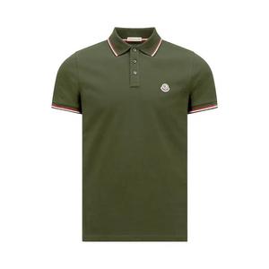 Поло Moncler Short-Sleeve Polo «Dark Green»