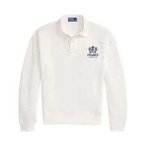 Топы Polo Ralph Lauren Long-Sleeve Island Fleece Knit Graphic Print Polo Sweatshirt 'White'