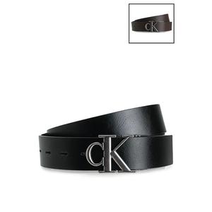 Ремень с пряжкой-логотипом, тисненая кожа, 35 мм, двусторонний - Calvin Klein Accessories + Calvin Klein Footwear