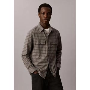 Фланелевая рубашка в клетку с длинным рукавом - Calvin Klein Jeans