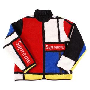 Флисовые куртки Supreme Reversible Colorblocked Fleece Jacket 'Red'