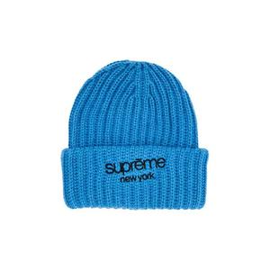 Вязаные шапки Supreme Classic Logo Chunky Ribbed Beanie 'Синий'