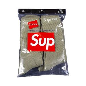 Носки и колготки Supreme x Hanes Crew Socks (4 Pack) 'Olive'