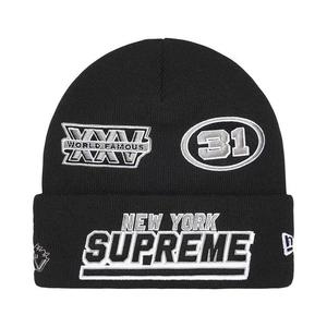 Вязаные шапки Supreme New Era Football Beanie 'Black'