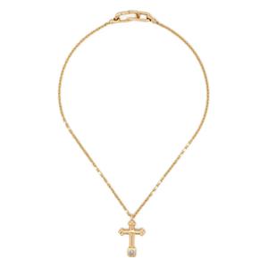 Колье Cross из желтого золота с бриллиантами