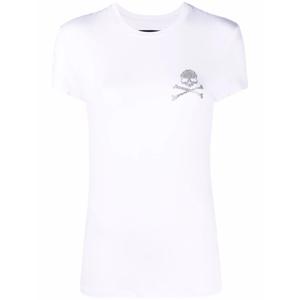 Футболка с декором Skull из стразов