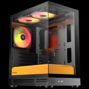Okinos AQUA UNO Micro-ATX корпус - Canary черно-оранжевый