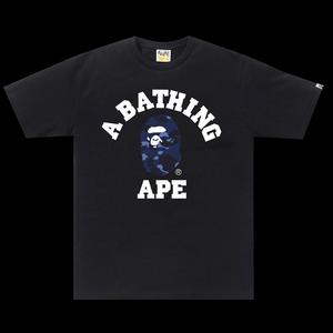 Футболки Bape Color Camo College Tee 'Black/Navy'