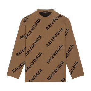 Свитеры Balenciaga Allover Logo Crewneck 'Black'