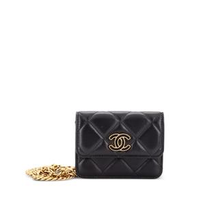Стеганая поясная мини-сумка с логотипом Pending CC Flap Chain Quilted