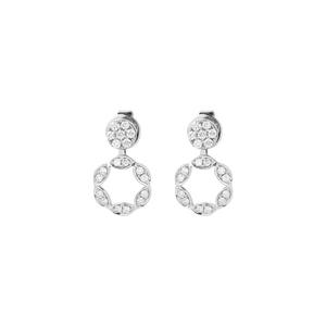 TOMEI Серьги с бриллиантами, белое золото 750/18K