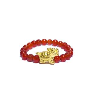 [СПЕЦИАЛЬНЫЙ] LITZ 999 (24K) Золотое кольцо-черепаха-дракон EPC0252S-R-R (0.12g+/-)