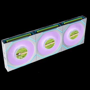 LIAN LI UNI FAN SL-INF LCD FLEX Reverse Blade 120mm 3 в 1 набор обратных вентиляторов - White