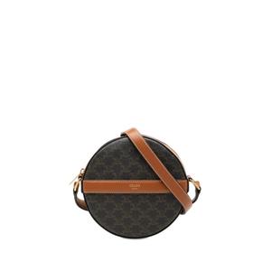 Сумка через плечо Triomphe Coated Canvas Round Purse on Strap (2021 год)