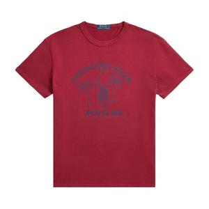 Топы Polo Ralph Lauren Short-Sleeve Uneven Jersey Country Club Printed Graphic T-Shirt 'Heritage Red'