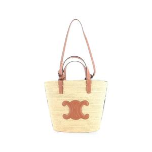 Сумка-тоут Classic Panier Raffia and Leather Teen