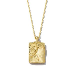 Колье Capricorn Zodiac из желтого золота с бриллиантами