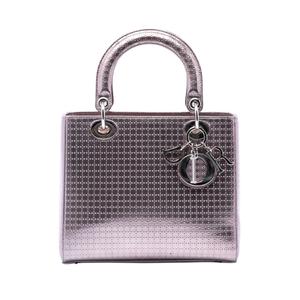 Сумка-сэтчел Metallic Patent Microcannage Lady Dior среднего размера (2016 год)