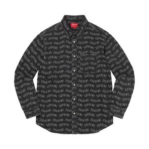 Рубашки Supreme Arc Jacquard Denim Shirt 'Black'