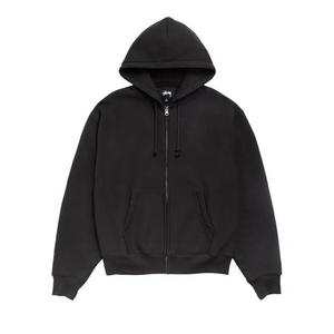 Толстовки на молнии Stussy Cursive Applique Zip Hood 'Black'