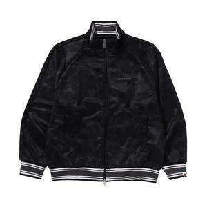 Трековые куртки BAPE Solid Camo Bathing Ape Logo Relaxed Fit Track Jacket 'Black'