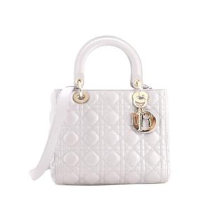 Стеганая сумка-сэтчел Lady Dior Bag Cannage среднего размера