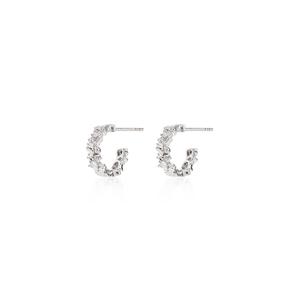 Серьги-кольца Classic Icon из белого золота с бриллиантами