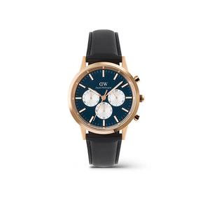 Знаковые хронограф 42mm Sheffield Arctic Panda Rose Gold мужские часы из нержавеющей стали с кожаным ремешком, официальные подлинные оригинальные часы DW