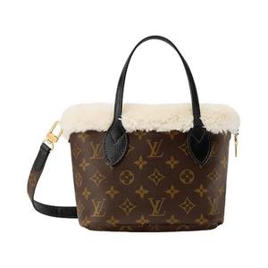 Сумки через плечо Louis Vuitton Neverfull BandoulièRe Inside Out Bb 'Brown Monogram Shearling'