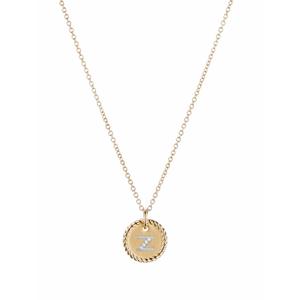 Колье Z Initial Charm из желтого золота с бриллиантами