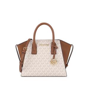 Avril Small Signature Top Zip Satchel - Ваниль/Коричневый