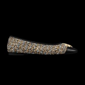 Лайфстайл Tory Burch Wmns Charlie Ballet 209 Brown 5.5 'Brown Multi Gold'