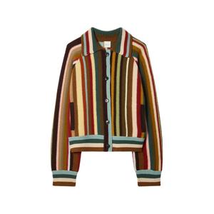 Кардиган из шерсти мериноса с полосками Signature Stripe
