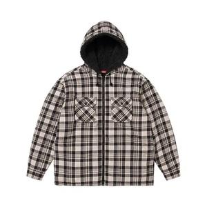 Фланелевые рубашки Supreme Lined Zip Up Hooded Flannel Shirt 'Светло-коричневый'