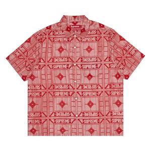 Рубашки на пуговицах Supreme Tray Jacquard Short-Sleeve Shirt 'Красный'