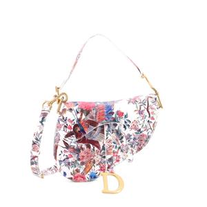 Сумка на плечо Saddle Handbag with Strap Printed Leather Medium