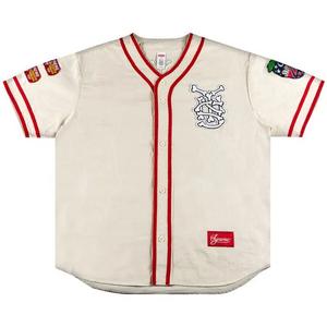 Верхняя одежда Supreme Patches Denim Baseball Jersey «Natural»