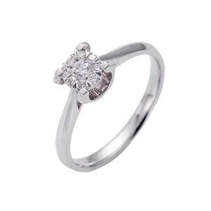 LITZ 18K Кольцо с бриллиантом из белого золота YF-YHT158